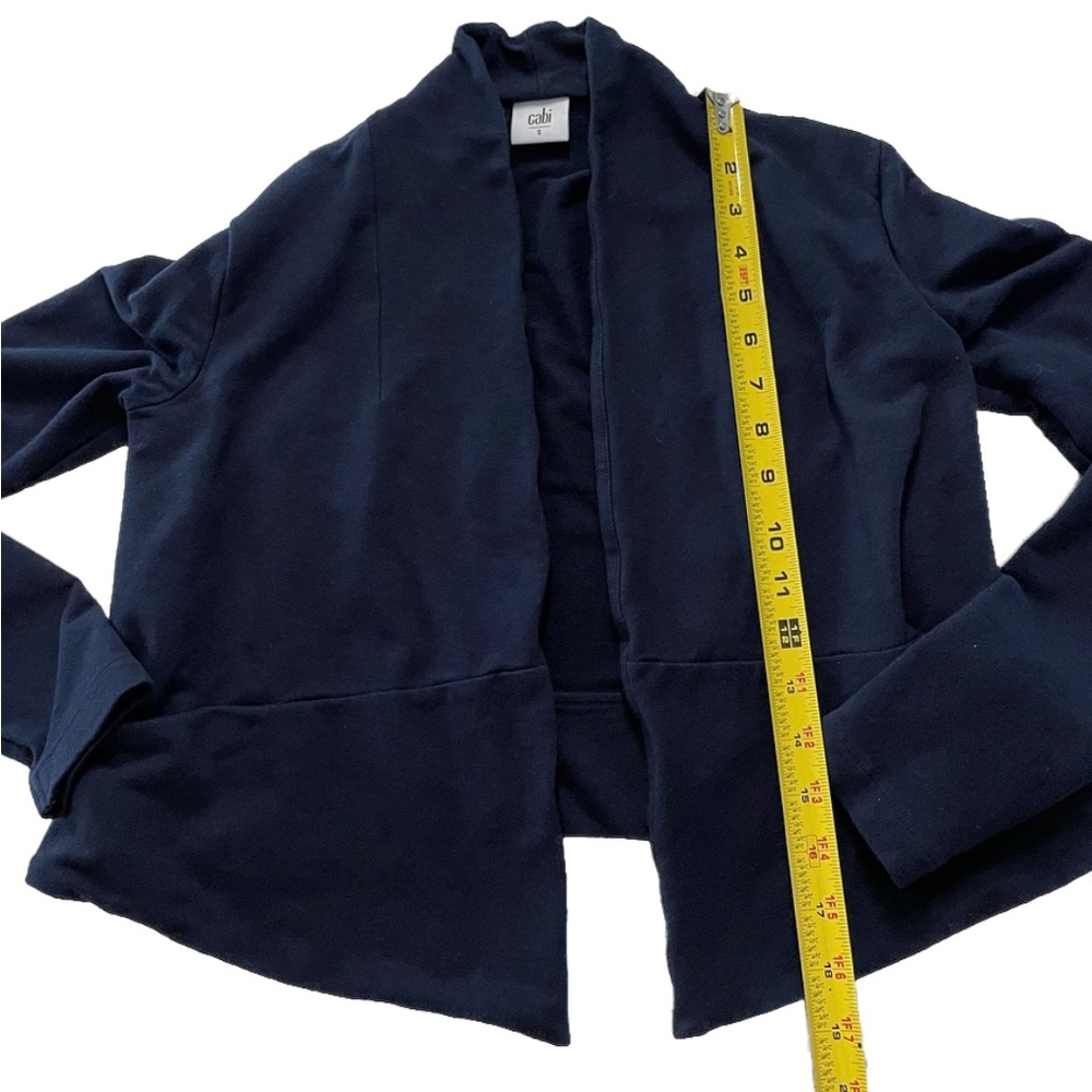 Cabi Navy Cropped Knit Open Front Blazer Jacket | Style 5153 | Small - Picture 8 of 9